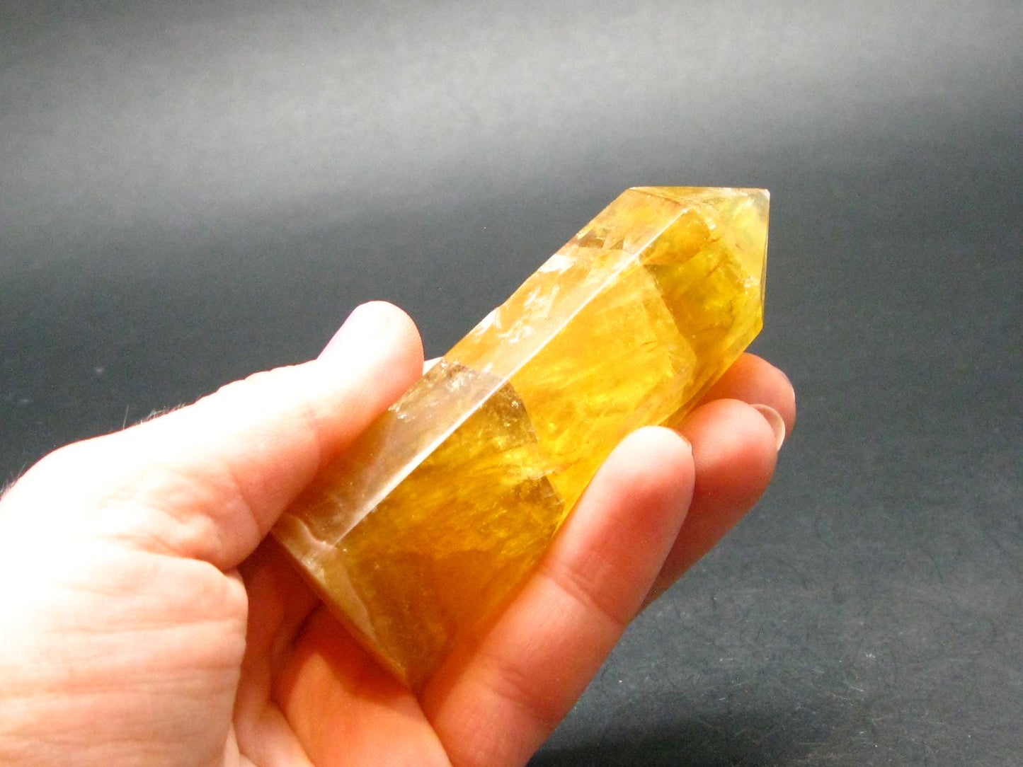 Yellow Fluorite Obelisk From China - 3.1"