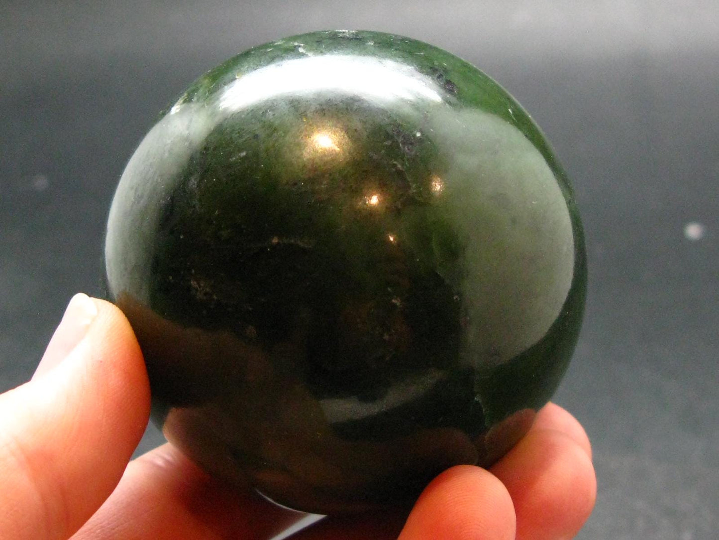 Nephrite Jade 2.3" Sphere Ball From Canada - 335.39 Grams