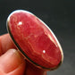 Rhodochrosite Silver Ring From Argentina - 15.54 Grams - Size 7.5