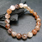 Red Rutilated Quartz Genuine Bracelet ~ 7 Inches ~ 9mm Round Beads