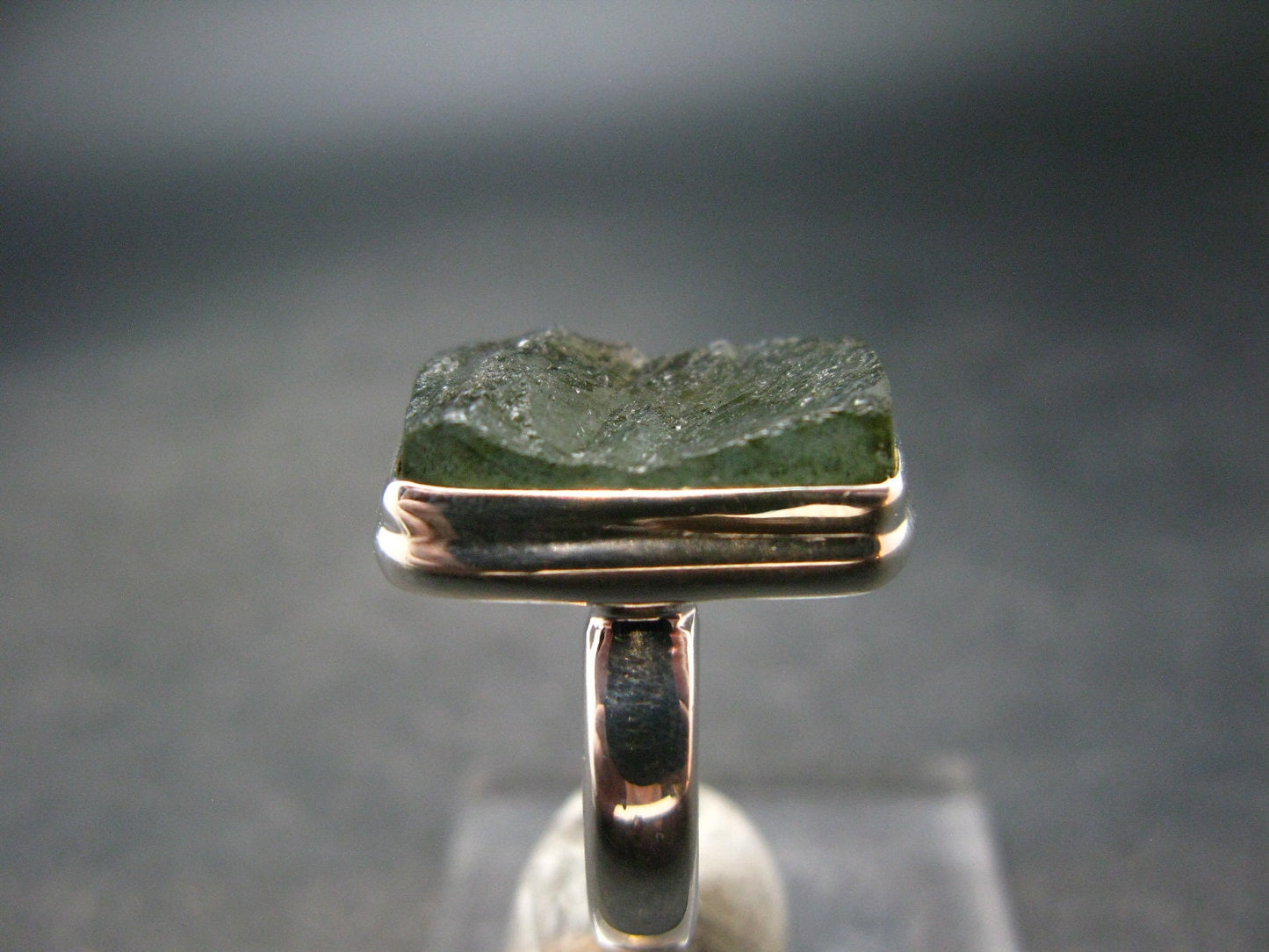 Labradorite Peacock Blue Silver Ring From Madagascar - 6.4 Grams - Size 7