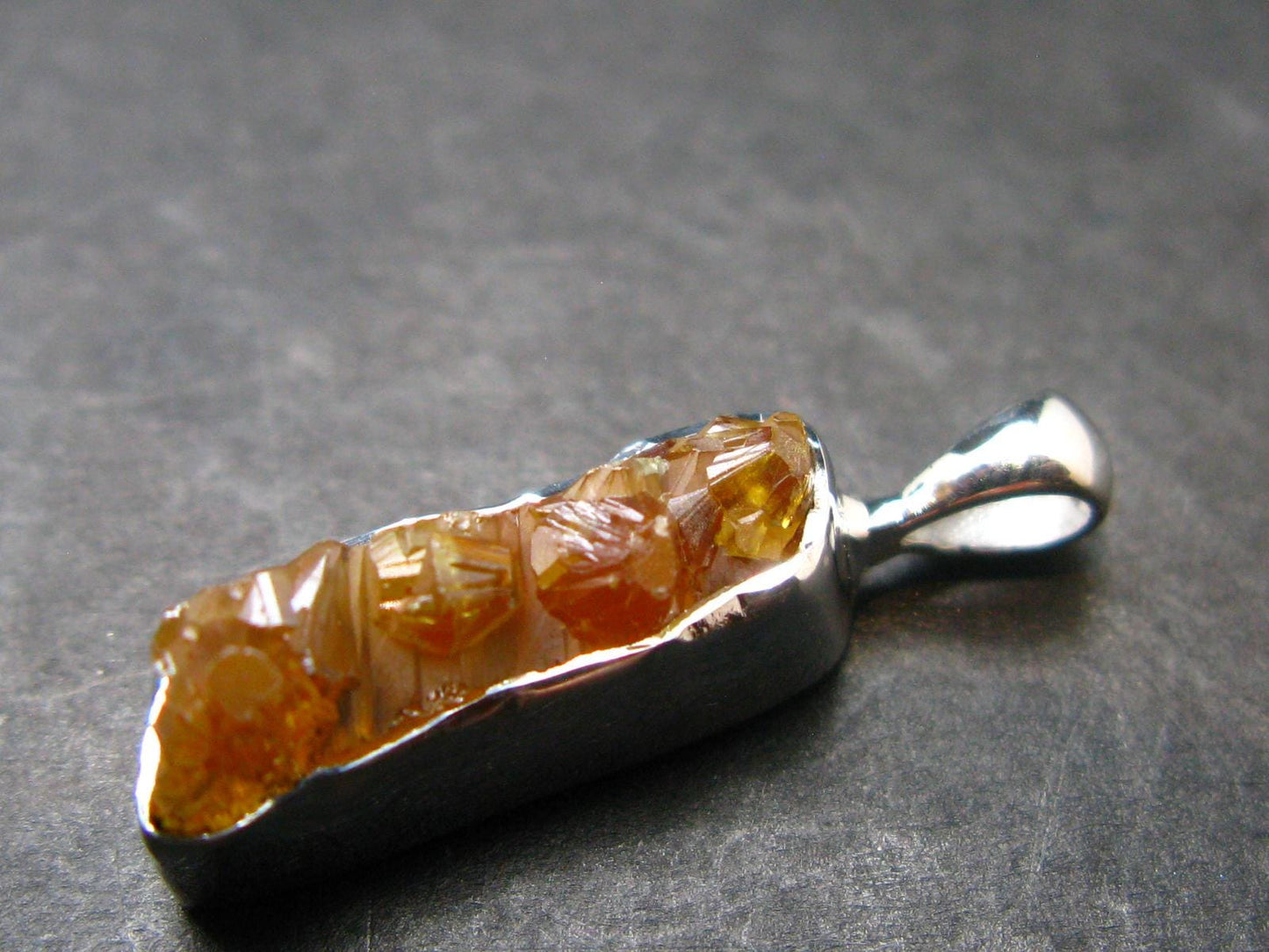 Zincite Zinkite Crystal 925 Silver Pendant From Poland - 0.9" - 2.20 Grams