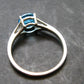 Facetted Blue Topaz Sterling Silver Ring - 1.94 Grams - Size 8