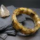 Rutilated Quartz (Rutile & Hematite) Genuine Bracelet ~ 7 Inches ~ 18mm Oval Beads