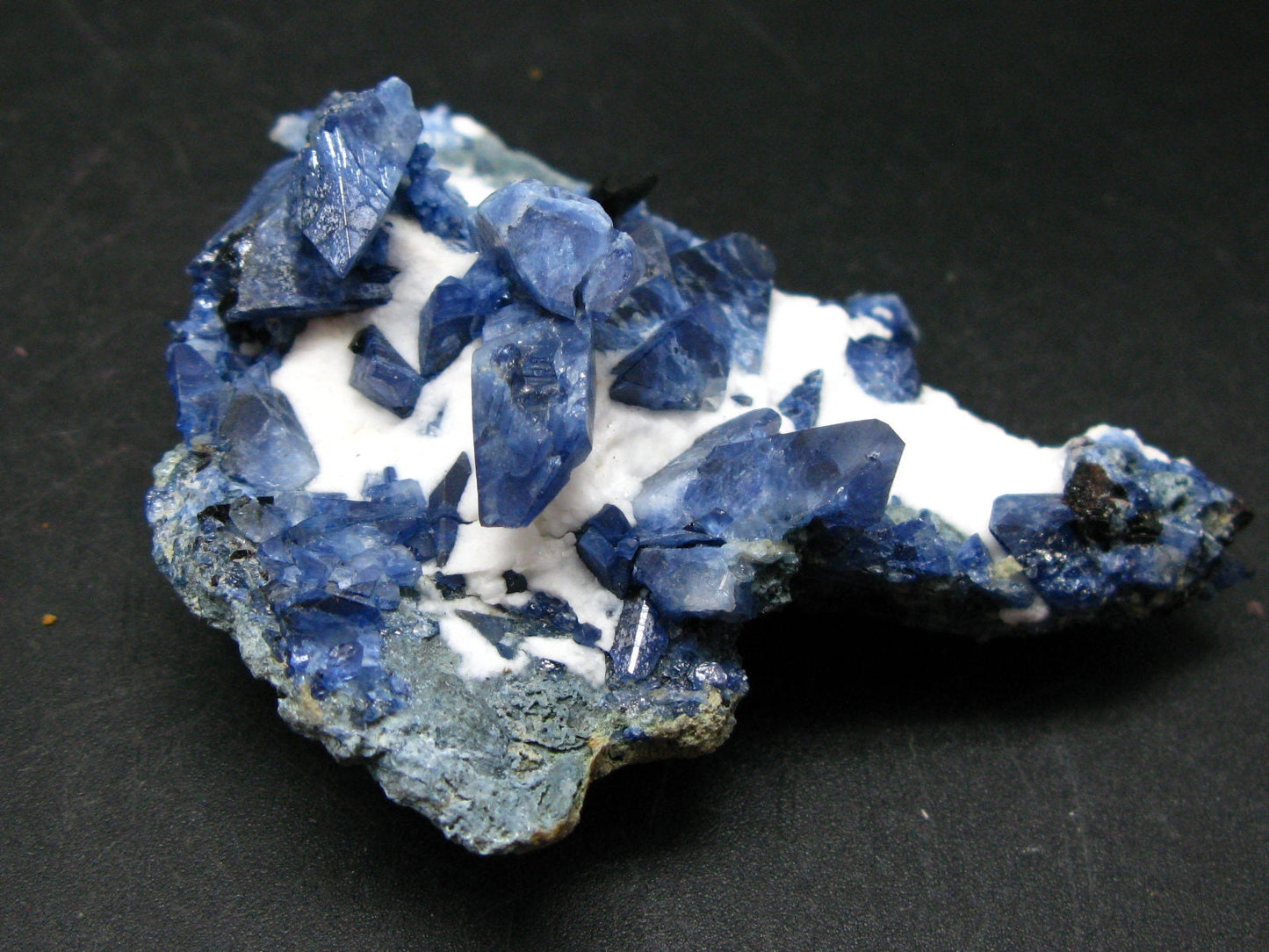 Museum Benitoite and Neptunite on Natrolite Cluster From California - 3.2"