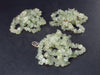 Lot of 3 Natural Prehnite Tumbled Beads Necklaces from Australia - 18"