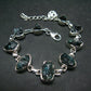Lazulite Silver Bracelet From Pakistan - 7" - 14.8 Grams