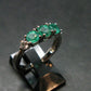 Emerald Crystal Silver Ring from Colombia - 1.21 Carats - Size 7