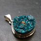 Dioptase Crystal Silver Pendant from Congo - 7.89 Grams - 1.2"