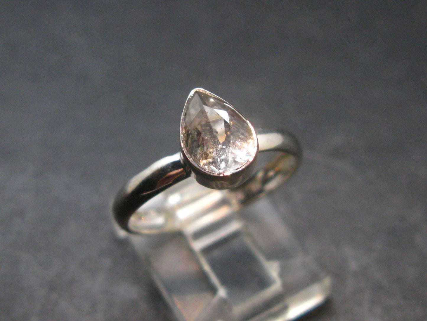 0.87 Carat Phenakite Phenacite Gem Sterling Silver Size 8 Ring from Russia - 1.92 Grams