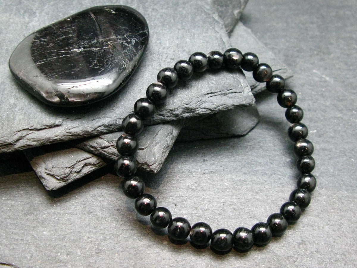 Hypersthene Genuine Bracelet ~ 7 Inches ~ 6mm Round Beads