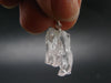 Goshenite Beryl Crystal 925 Silver Pendant From Brazil - 1.1" - 2.48 Grams