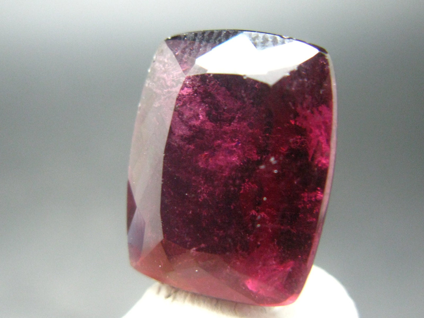 Red Tourmaline Cut Stone Gem From Brazil - 10.92 Carats - 15x12mm