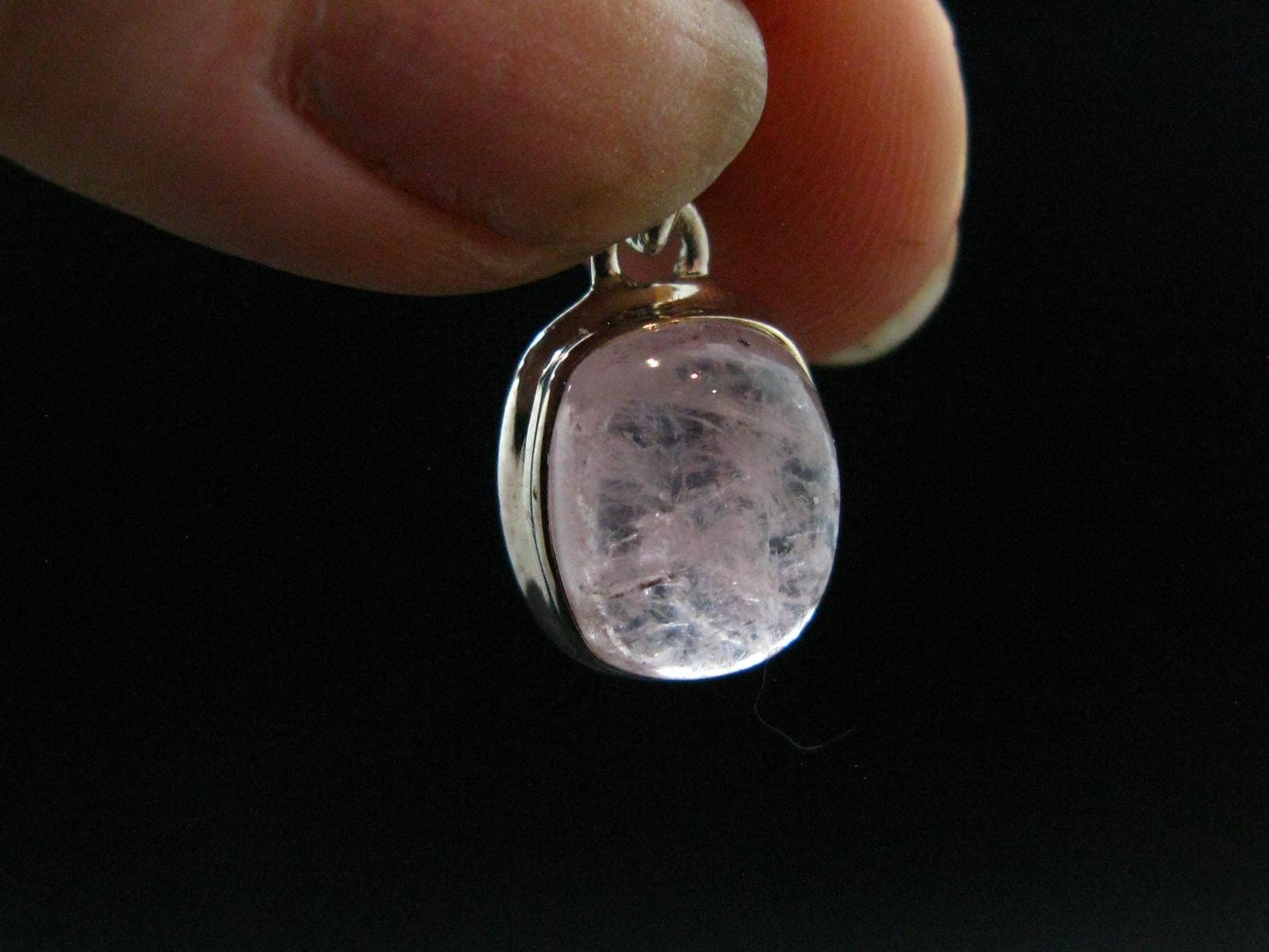 Pink Morganite Silver Pendant From Brazil - 0.9" - 3.05 Grams