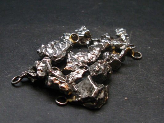 Lot Of 10 Campo Del Cielo Meteorite Pendants from Argentina - 36.35 Grams