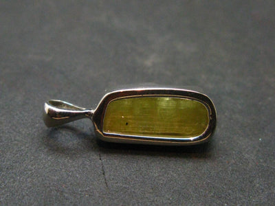 Chrysoberyl Crystal Silver Pendant From Brazil - 1.46 Grams