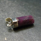 Ruby Silver Pendant from India - 1.1" - 2.74 Grams