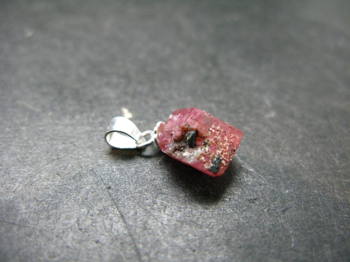 Rhodochrosite Sterling Silver Pendant From Alma Colorado, USA - 0.6" - 0.92 Grams
