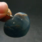 Lemurian Aquatine Blue Calcite Silver Heart Pendant from Argentina - 1.2" - 15.0 Grams