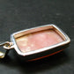 Pink Opal Sterling Silver Pendant From Peru - 1.5"