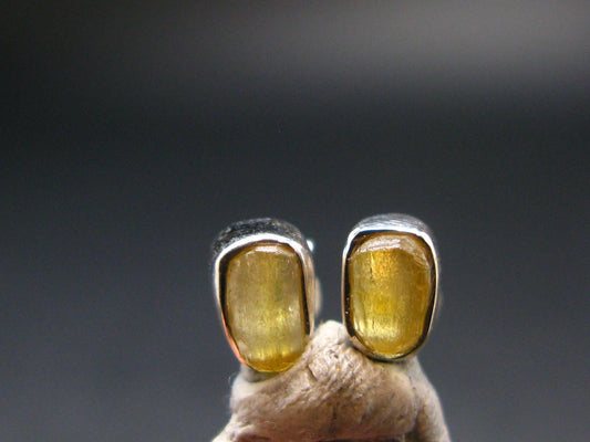 Zincite Zinkite Stud Earrings Sterling Silver From Poland - 1.49 Grams