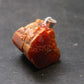 Vanadinite Crystal Silver Pendant From Morocco - 0.8" - 11.7 Grams