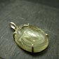 Gem Libyan Tektite Glass Scarab Carving Silver Pendant From Libya - 8.1 Grams - 1.5"