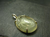 Gem Libyan Tektite Glass Scarab Carving Silver Pendant From Libya - 8.1 Grams - 1.5"