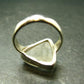 Natural Gem Raw Libyan Desert Glass Tektite Sterling Silver Ring from Libya - Size 8.25 - 7.88 Grams