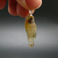 Yellow Terminated Sapphire Corundum Crystal Silver Pendant From Sri Lanka - 1.3" - 21 Carats