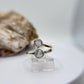 Raw Herderite Double Stone Sterling Silver Wrap Ring - SIZE 9
