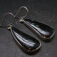 Very Rare Sterling Silver Nuumite Nuummite Earrings From Greenland