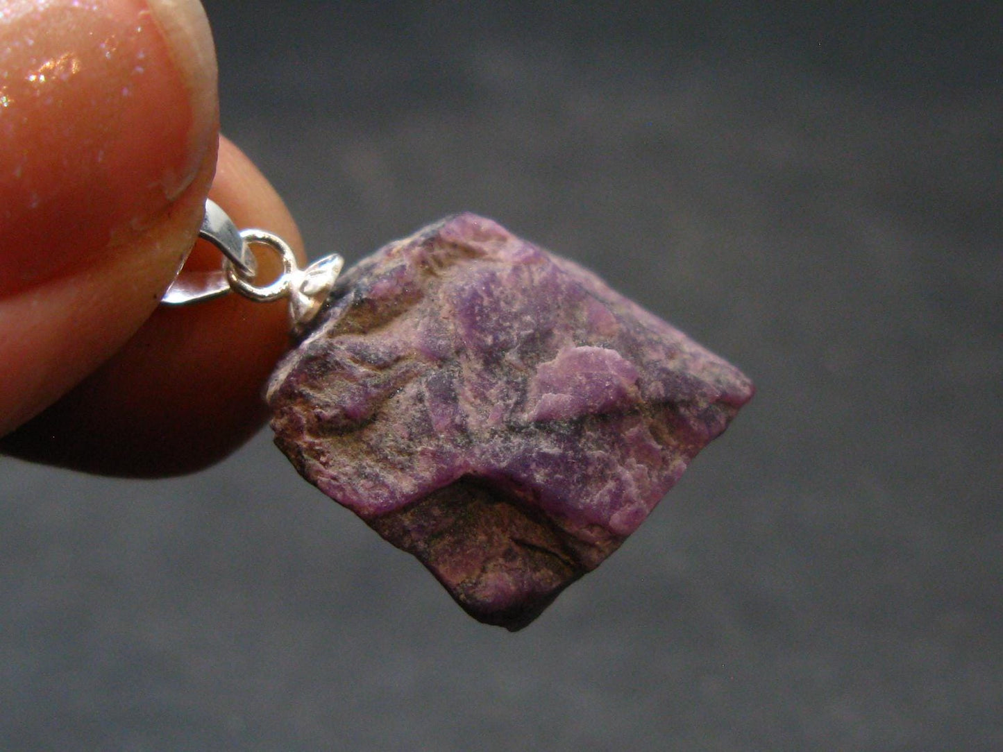 Sugilite Silver Pendant From South Africa - 1.0" - 2.8 Grams