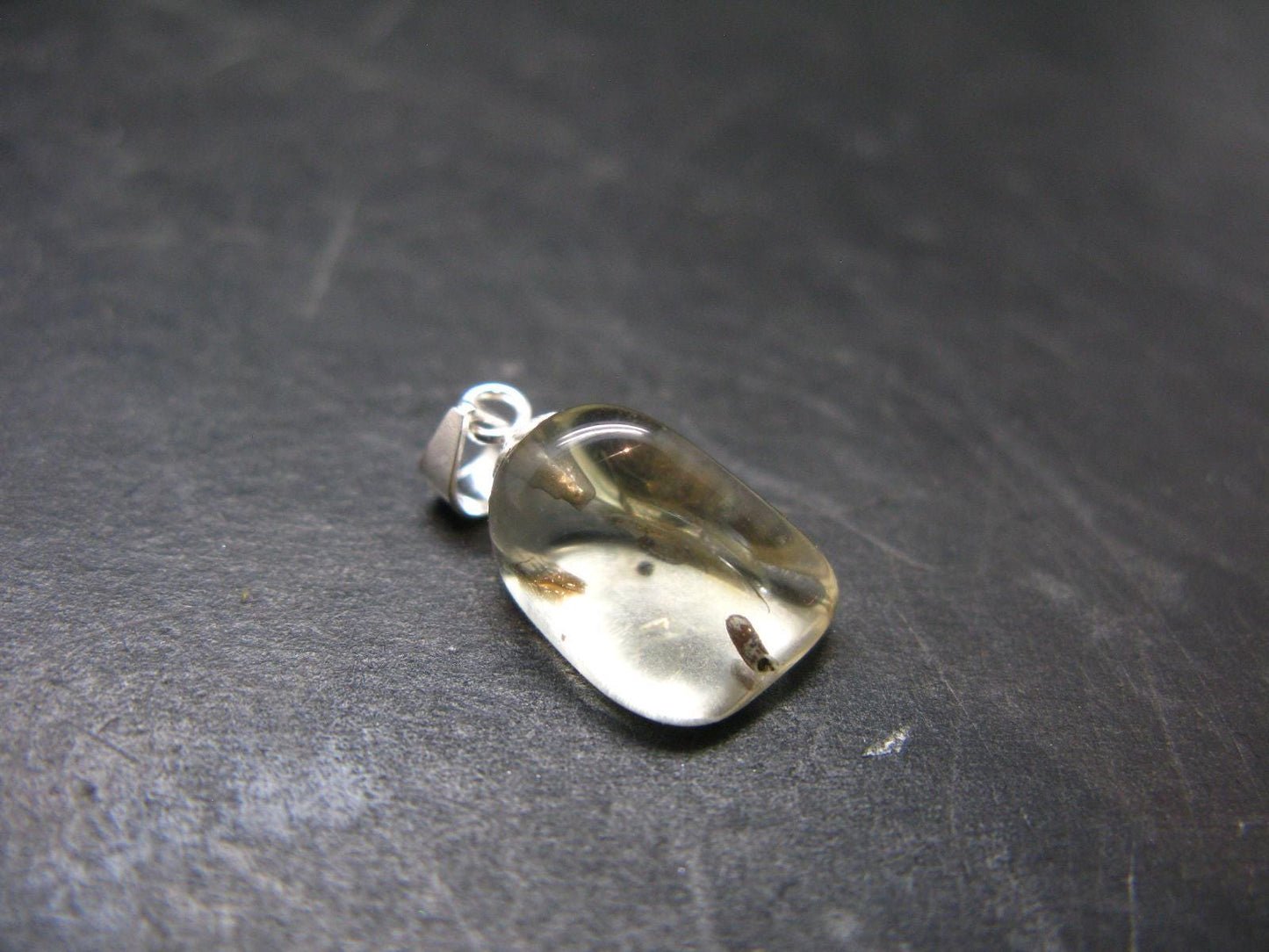 Bytownite Golden Labradorite Silver Pendant From Mexico - 0.7"