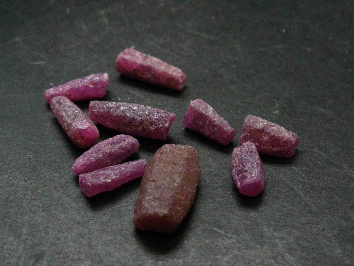 Lot of 10 Ruby Crystals from Winza Tanzania - 19.80 Grams