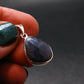 Gem Blue Sapphire Corundum Crystal Silver Pendant From India - 1.0" - 11.51 Carats