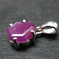 Ruby Crystal Silver Pendant from Africa - 0.6" - 1.47 Grams