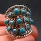 Genuine Turquoise Sterling Silver Ring - 9.48 Grams - Size 9.25