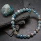 Blue Zircon Genuine Bracelet ~ 6.5 Inches ~ 7mm Facetted Beads