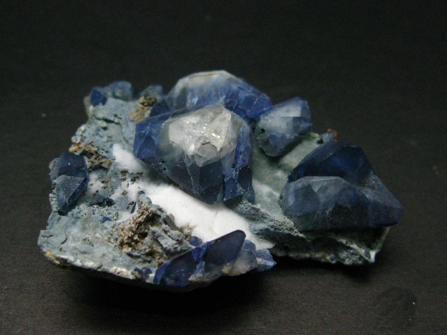 Museum Benitoite and Neptunite on Natrolite Cluster From California - 2.1"