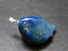 Shattuckite Silver Pendant from Namibia - 1.2" - 7.92 Grams