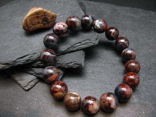 Bustamite Genuine Bracelet ~ 7.5 Inches ~ 13mm Round Beads
