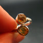 Citrine Sterling Silver Ring - Size 5 - 1.92 Grams