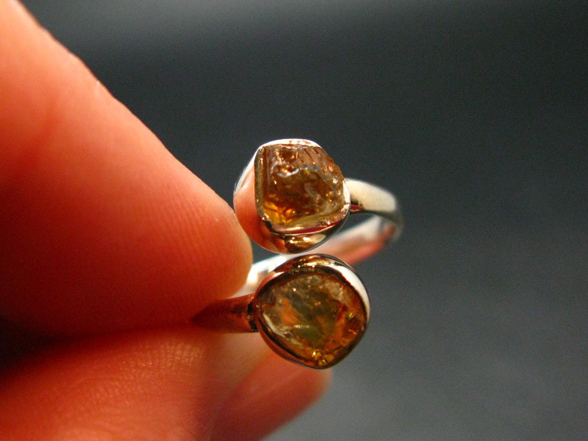 Citrine Sterling Silver Ring - Size 5 - 1.92 Grams