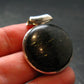 Very Rare Sterling Silver Nuumite Nuummite Pendant From Greenland - 1.3" - 11.24 Grams