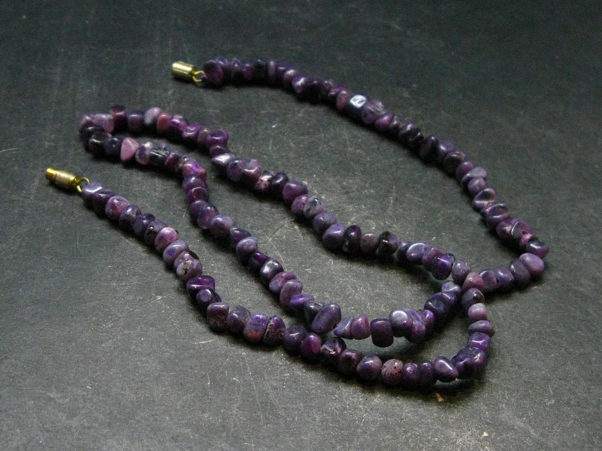 Purple Sugilite Necklace From South Africa - 18" - 19.41 Grams