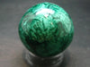 Amazing Rich Vivid Vibrant Green Malachite Sphere Ball From Congo - 1.5"