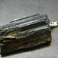 Black Tourmaline Schorl Silver Pendant From Brazil - 1.9"