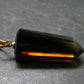Natural Unheated Citrine Sterling Silver Gold Plated Pendant from Brazil - 1.3" - 2.97 Grams