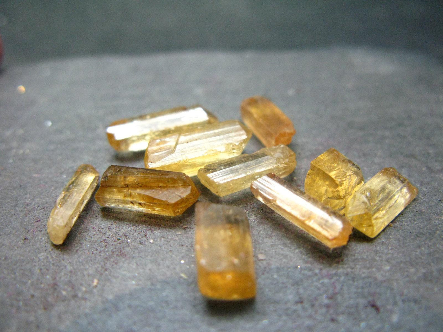 Lot of 10 Imperial Topaz Crystals From Brazil - 26.85 Carats